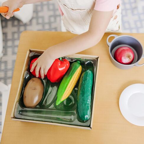 Melissa & Doug Playtime Produce Vegetables Play Food Set With Crate (7 pcs) in Saudi Arabia