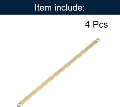 Uxcell سوار من الفولاذ المقاوم للصدأ 4 قطع، فراغات ختم معدنية لصنع المجوهرات بنفسك، 1/4 × 6.2 بوصة، قلب ذهبي in Kuwait