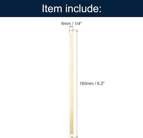 Uxcell سوار من الفولاذ المقاوم للصدأ 4 قطع، فراغات ختم معدنية لصنع المجوهرات بنفسك، 1/4 × 6.2 بوصة، قلب ذهبي in Kuwait