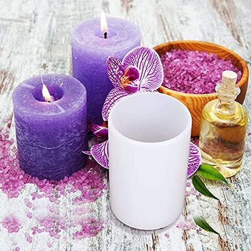 Tvoip 2pcs Silicone Candle Molds for Candle Making, Cylinder Hexagon Candle Molds for Making Aromatherapy Candles DIY Casting Epoxy Mold for Resin, Soap, Flower Specimen, Insect Specimen, Clay Craft in Saudi Arabia