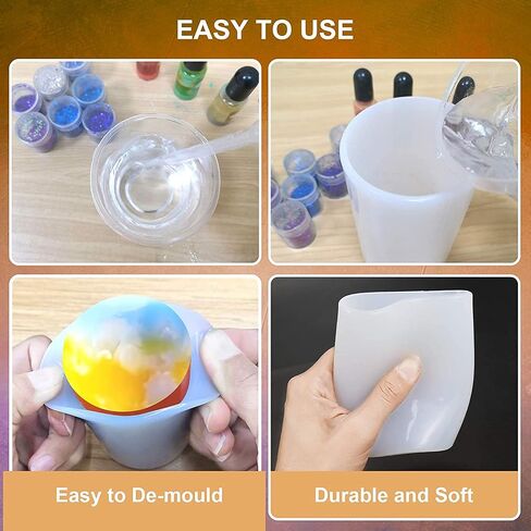 Tvoip 2pcs Silicone Candle Molds for Candle Making, Cylinder Hexagon Candle Molds for Making Aromatherapy Candles DIY Casting Epoxy Mold for Resin, Soap, Flower Specimen, Insect Specimen, Clay Craft in Saudi Arabia