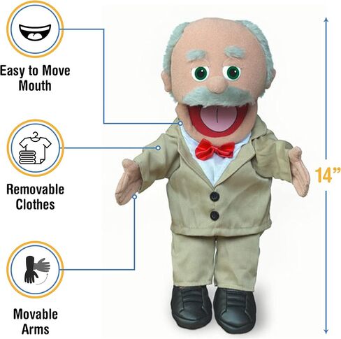 14" Pops, Hispanic Grandfather, Hand Puppet in Saudi Arabia