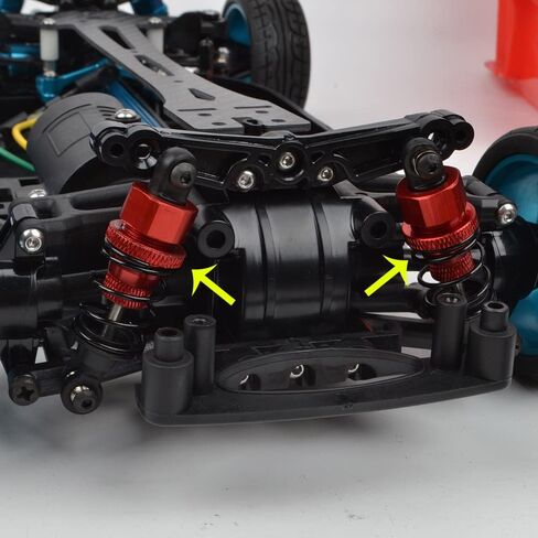 مجموعة أدوات امتصاص الصدمات من الألومنيوم لسيارة 1/10 RC على الطريق الانجراف Tamiya M05 M06 HPI YOKOMO Traxxas أجزاء مطورة (رمادي) in Kuwait