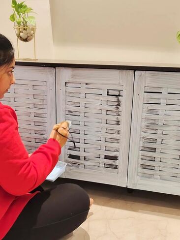 Granotone Chalk and Wax Paint Brush Set | 1Pc Painting Brush with Natural Bristles & Wooden Handle | Professional Round Paint Brush for Wood, Furniture, Home Decor, DIY Projects,60cm in Kuwait