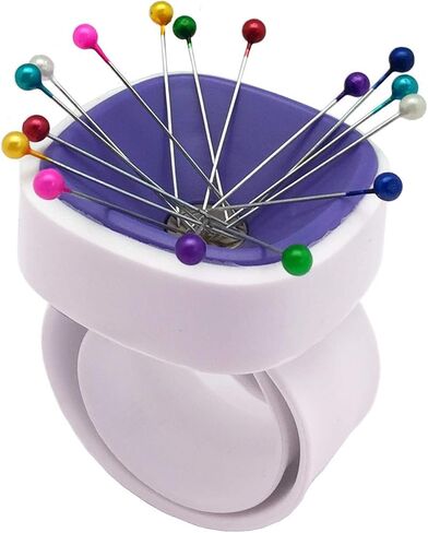 YEQIN Magnetic Sewing Pincushion Wrist Sewing Pincushion Wrist Magnetic Pin Holder Wristband Pin Cushion Holder for Daily Hand Sewing, DIY Sewing Crafts (Purple) in Saudi Arabia