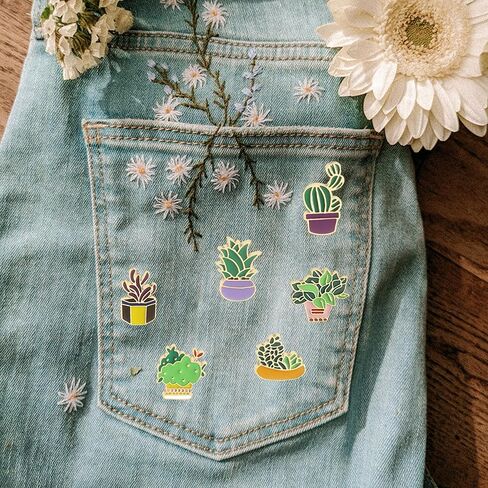 Booinxaa 6Pcs Cute Brooch Pin Bulk Kawaii Enamel Brooches Set for Women Teens Kids Button Pins Funny Cartoon Pin Set for Backpacks Cloths Hats Bags Jacket Decoration in Kuwait