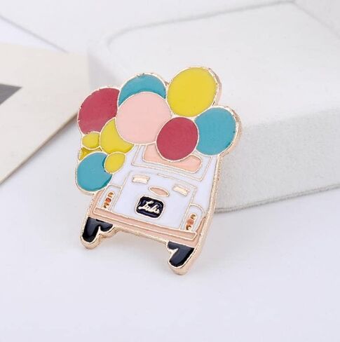 3 قطعة دراجة الإبداعية سيارة كهربائية سيارة المينا بروش دبوس رومانسية لطيف بالون سيارة طية صدر السترة دبوس شارة الكرتون للملابس أكياس جاكيتات اكسسوارات DIY الحرف in Kuwait