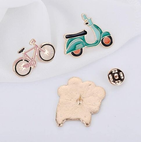 3 قطعة دراجة الإبداعية سيارة كهربائية سيارة المينا بروش دبوس رومانسية لطيف بالون سيارة طية صدر السترة دبوس شارة الكرتون للملابس أكياس جاكيتات اكسسوارات DIY الحرف in Kuwait