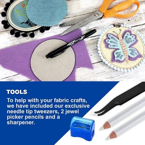 E6000 Glue Fabri-Fuse Fabric Glue Adhesive - 4 fl oz Shelf Bottle - with Pixiss Accessories Needle Tip Tweezers, and 2 Jewel Picker Pencils in Kuwait