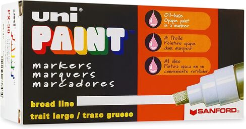 Uni-Paint PX-20 Oil-Based Paint Marker, Medium Point, Assorted Colors, 6-Count in Saudi Arabia