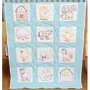 جاك ديمبسي بالجملة شراء كتل لحاف غرفة الأطفال الأبيض المختوم 2.86 سم × 9 بوصة 12 حزمة حيوانات المزرعة (عبوة من قطعتين) in Kuwait