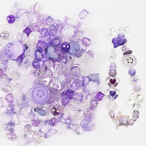120 Pcs Acrylic Assorted Beads Mix Color Flower Heart Butterfly Candy Beads Pastel Beads Candy Color Plastic Beads Cute Round Beads Bulk for Bracelets Jewelry Making Necklaces DIY Crafts