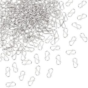 UNICRAFTALE 200Pcs 10mm 304 Stainless Steel Hook Clasps 8-Shaped Double Opening Wire Hook Pinch Clasp Bails Choker Clasp Connectors for DIY Necklace Bracelet Jewelry Making