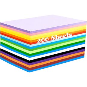 200 Sheets Colored Paper, A4 Origami Paper Colored Copy Paper Printer Paper for DIY Craft Kids Scrapbook School Office Printing 8.3" X 11.7", 20 Assorted Colors（70 g/m²） in Saudi Arabia