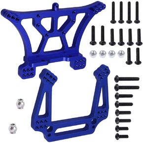 Hobbypark Aluminum Front & Rear Shock Tower Mounts for 1/10 Traxxas Slash 2WD, Rustler VXL, Bandit, Replace Part 3638 3639 (Navy Blue)