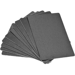 uxcell Blank Metal Card 88x53x0.5mm Anodized Aluminum Plate for DIY Laser Printing Engraving Black 15 Pcs