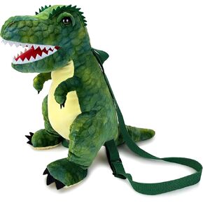 Plush T Rex Dinosaur Backpack, 16" Dinosaur Stuffed Animal Bag toddler Dinosaur Backpack for Kids 3-5, Dinosaur Gift Bag Plush Dinosaur Toys for kids Giant Dinosaur Plush backpack adult