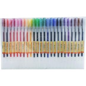 Premium Black Gel Pens, [0.5mm] Extra Fine Point Pens Smooth Writing Ballpoint Pens for Japanese Office School Stationery Supply (12 Packs)