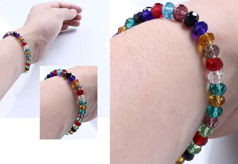 Shapenty 24 Colors 6mm Decorative Hand Briolette Faceted Rondelle Crystal Glass Beads with Hole for DIY Craft Bracelet Necklace Jewelry Making, 1200 Pieces/Box in Saudi Arabia