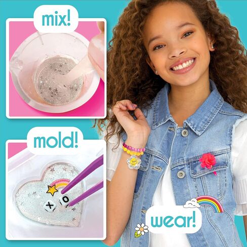 Just My Style Sparkling Jelly Jewelry, Make Your Own Squishy Jewelry, Create 25 Pieces of Jelly Jewelry, Fun Weekend or Sleepover Activity, Great Bead Kit for Kids Ages 6, 7, 8, 9 in Saudi Arabia