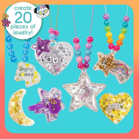 Just My Style Sparkling Jelly Jewelry, Make Your Own Squishy Jewelry, Create 25 Pieces of Jelly Jewelry, Fun Weekend or Sleepover Activity, Great Bead Kit for Kids Ages 6, 7, 8, 9 in Saudi Arabia
