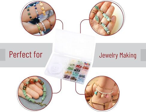 Mr. Pen- Crystal Beads for Jewelry Making, 240 Pcs, with Roll of Crystal String and Tweezer, Crystal Beads for Bracelets, Bracelet Beads Crystal, Gemstones for Jewelry Making, Rock Beads in Saudi Arabia