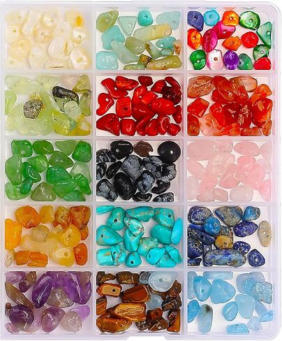 Mr. Pen- Crystal Beads for Jewelry Making, 240 Pcs, with Roll of Crystal String and Tweezer, Crystal Beads for Bracelets, Bracelet Beads Crystal, Gemstones for Jewelry Making, Rock Beads in Saudi Arabia