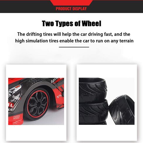 سيارة سباق دريفت RC من جول آر سي، بمقياس 1/18 4WD 2.4 جيجا هرتز، سيارة سباق عالية السرعة للبالغين والأطفال (أسود) in Kuwait