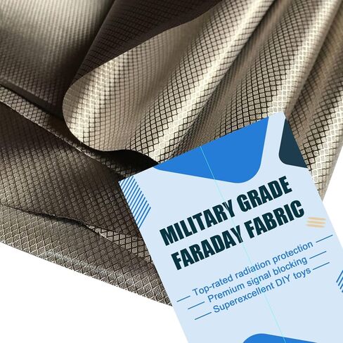 BAIJJ Faraday Fabric 3 Yard Nickel Copper Faraday Cloth 43×108 inch Military Grade Signal Fabric Blocking, Brown in Saudi Arabia