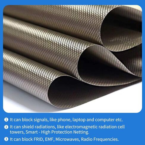 BAIJJ Faraday Fabric 3 Yard Nickel Copper Faraday Cloth 43×108 inch Military Grade Signal Fabric Blocking, Brown in Saudi Arabia