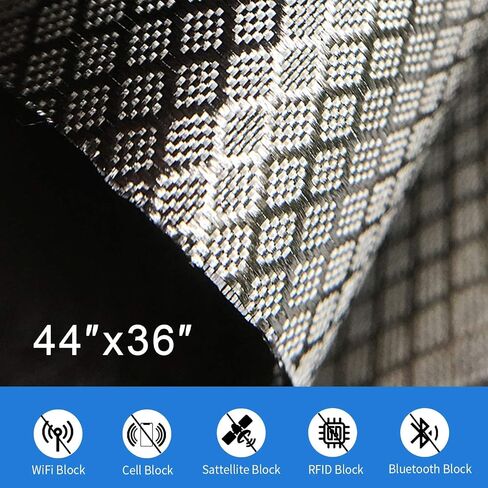 BAIJJ Faraday Fabric 3 Yard Nickel Copper Faraday Cloth 43×108 inch Military Grade Signal Fabric Blocking, Brown in Saudi Arabia
