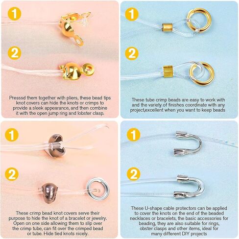 مجموعة 3180 قطعة من الخرز المجعد لمستلزمات صناعة المجوهرات، وخرز التجعيد، وأغطية التجعيد، وأنابيب التجعيد وحاميات الأسلاك، ومشابك جراد البحر، وحلقات القفز، وكماشة تجعيد وسلك خرز لصنع المجوهرات in Kuwait