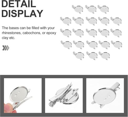 Brooch Blanks for Jewelry Making Silver Brooch Blank Round Tray: with Alligator Clip and Pin for Making Corsage Name Tags and Jewelry Making 50pcs DIY Brooch Blanks in Saudi Arabia