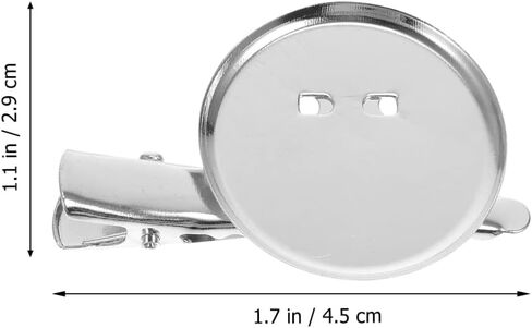 Brooch Blanks for Jewelry Making Silver Brooch Blank Round Tray: with Alligator Clip and Pin for Making Corsage Name Tags and Jewelry Making 50pcs DIY Brooch Blanks in Saudi Arabia