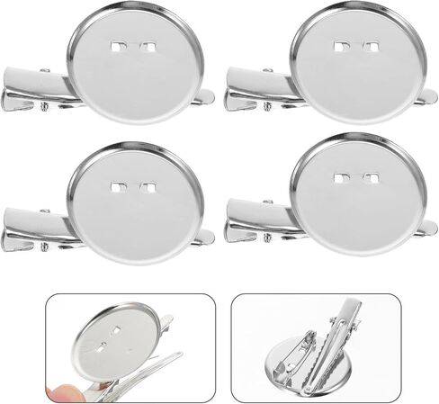 Brooch Blanks for Jewelry Making Silver Brooch Blank Round Tray: with Alligator Clip and Pin for Making Corsage Name Tags and Jewelry Making 50pcs DIY Brooch Blanks in Saudi Arabia
