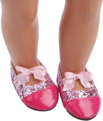 Princess Doll Fashion Clothes Costume Rainbow Tutu Dress for American 18 inch Dolls Outfits for Girls, Including Gauzy Dress, Vest, Bowknot, Sequin Coat, Bag and Shoes (Blue) in Kuwait