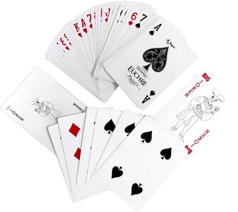 Regal Games - Hoosier Player’s Euchre Card Game Set - Pre-Stripped to 44 Cards for Classic Euchre - Fun, Family-Friendly Group Card Game - Ideal for 2-4 Players Ages 8+ - Includes Score Pad - 2 Pack in Saudi Arabia