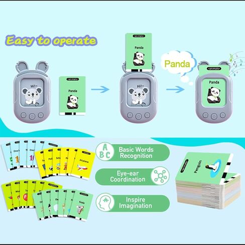 Toddler Toys for 1 2 3 4 5 Year Old Boy and Girl Kids Gifts, Speech Therapy Autism Sensory Toys, Montessori Toys Talking Flash Cards with 224 Sight Words, Educational Learning Toys for Ages 2-4 in Kuwait