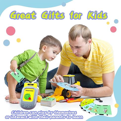 Toddler Toys for 1 2 3 4 5 Year Old Boy and Girl Kids Gifts, Speech Therapy Autism Sensory Toys, Montessori Toys Talking Flash Cards with 224 Sight Words, Educational Learning Toys for Ages 2-4 in Kuwait