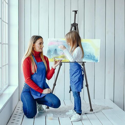 فكرة لبو حامل فنان محمول، حامل رسم فني لرسم لافتات الزفاف القماشية والعرض، حامل رسم بارتفاع قابل للتعديل مع حقيبة، الارتفاع من 17 انش الى 60 انش (عبوة من قطعتين، اسود) in Kuwait