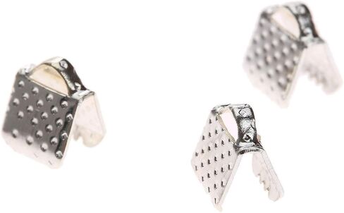 dophee 100Pcs 6mm Ribbon Clamps Crimp Ends for Jewelry Making, Gold in Kuwait