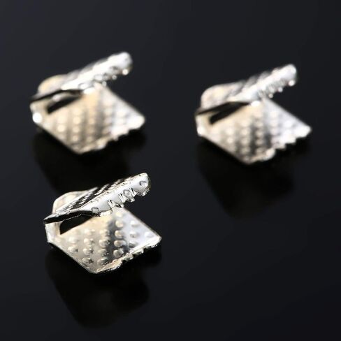dophee 100Pcs 6mm Ribbon Clamps Crimp Ends for Jewelry Making, Gold in Kuwait