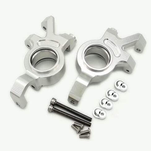 Aluminum Front Steering Blocks Knuckle Arm L+R Silver for Traxxas X Maxx X-Maxx 6S 8S 7737 in Saudi Arabia