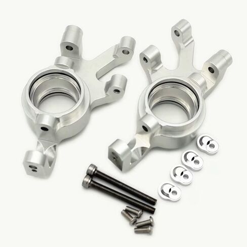 Aluminum Front Steering Blocks Knuckle Arm L+R Silver for Traxxas X Maxx X-Maxx 6S 8S 7737 in Saudi Arabia