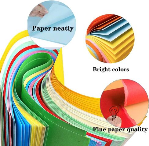200 Sheets Colored Paper, A4 Origami Paper Colored Copy Paper Printer Paper for DIY Craft Kids Scrapbook School Office Printing 8.3" X 11.7", 20 Assorted Colors（70 g/m²） in Saudi Arabia