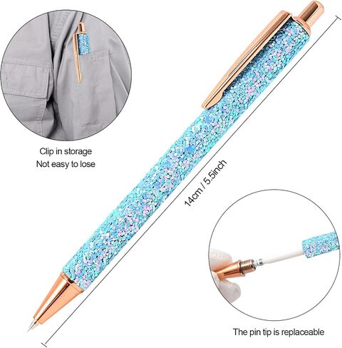 10 Pcs Fine Point Pin Pen Refills, Spare Refill for Weeding Pens, Replace Refill Needle Pin Craft Vinyl Tools for Air Bubble Release Piercing and Weeding Small Pieces in Kuwait