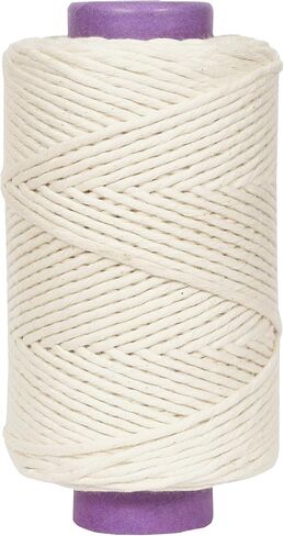 Crafteza Macrame Cord 4mm X 1181 ft Single Strand Macrame Cord - 100% Natural Virgin Cotton Cord Made in India Soft Macrame Yarn for Making Macrame Crafts Perfect Macramé Cord for Macrame Supplies in Saudi Arabia
