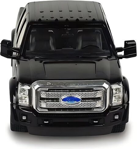شاحنة بيك اب RC Ford F-350 Super Duty، مرخصة رسميًا كاملة الوظائف وراديو R/C بجهاز تحكم عن بعد، سيارة أصلية بمقياس 1:28 (أسود) in Saudi Arabia