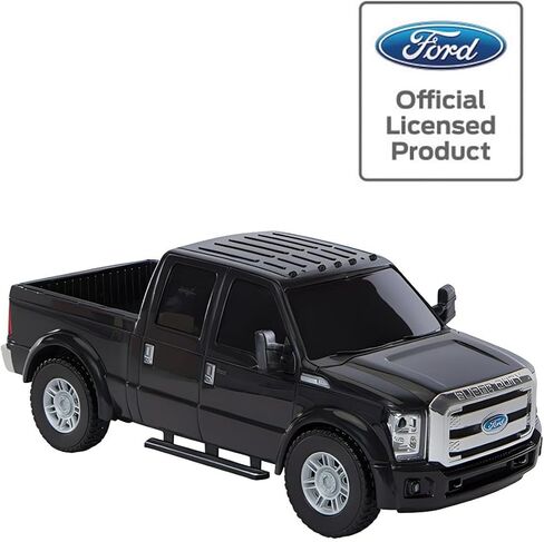 شاحنة بيك اب RC Ford F-350 Super Duty، مرخصة رسميًا كاملة الوظائف وراديو R/C بجهاز تحكم عن بعد، سيارة أصلية بمقياس 1:28 (أسود) in Saudi Arabia