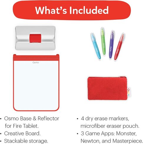 Osmo - Little Genius Sticks & Rings - 2 ألعاب تعليمية تعليمية - للأعمار من 3 إلى 5 سنوات - الخيال وتشكيل الحروف والإبداع - لأجهزة iPad أو Fire Tablet - لعبة STEM، للأولاد والبنات (تتطلب القاعدة - حصريًا لأمازون) in Kuwait